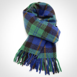 Zoe Tartan Fringed Scarf