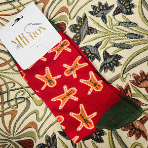 Mr. Heron Mens Socks - Gingerbread Man