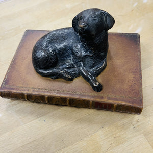 Desk Book Paperweight With Dog