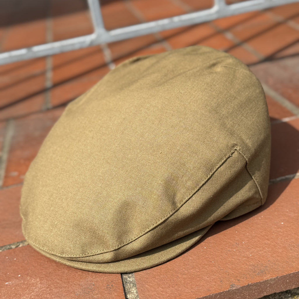 Cheshire Linen Khaki Flat Cap