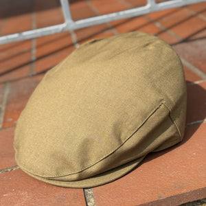 Cheshire Linen Khaki Flat Cap