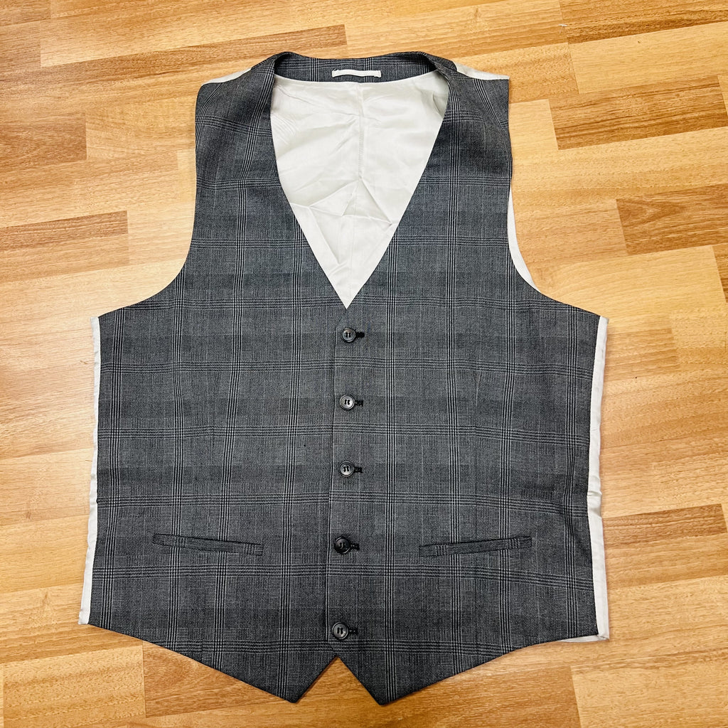 Grey Check Waistcoat 42R