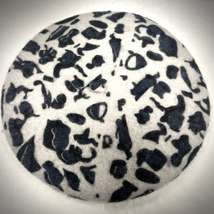 Wool Leopard Print Beret