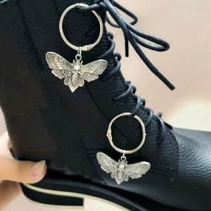 Boot Charm Skull Moths (pair)