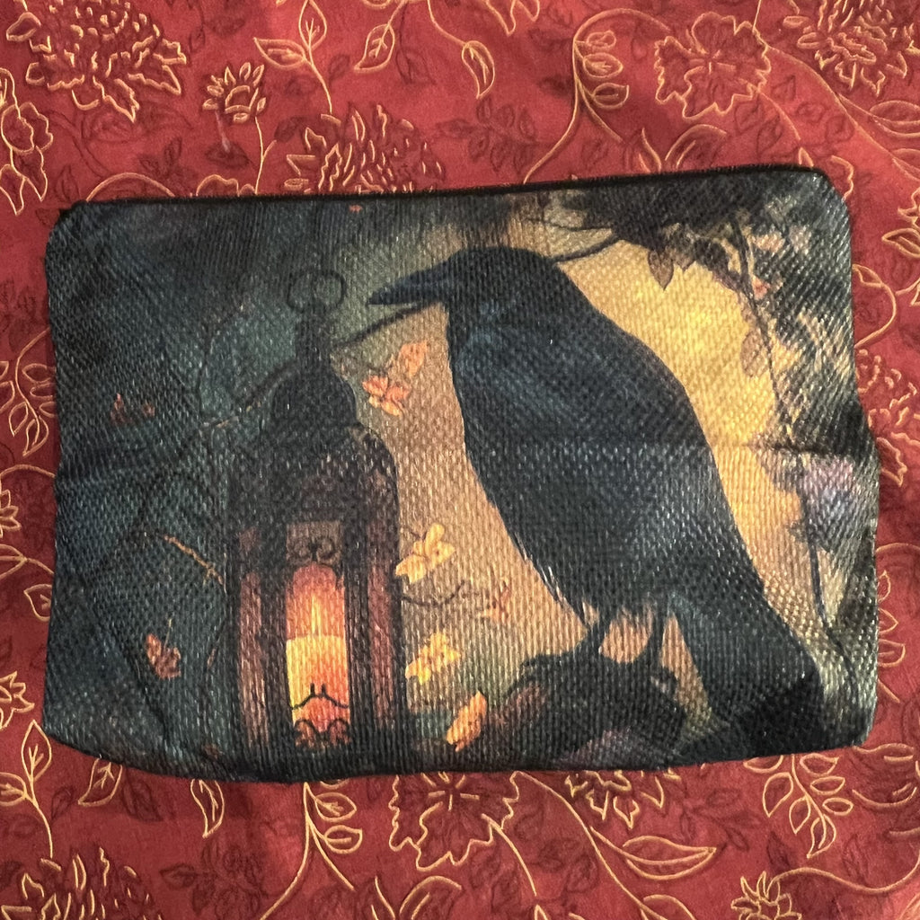 Zipped Bag With Poe’s Raven Design