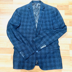 Remus Uomo Navy Black Check Jacket 38R