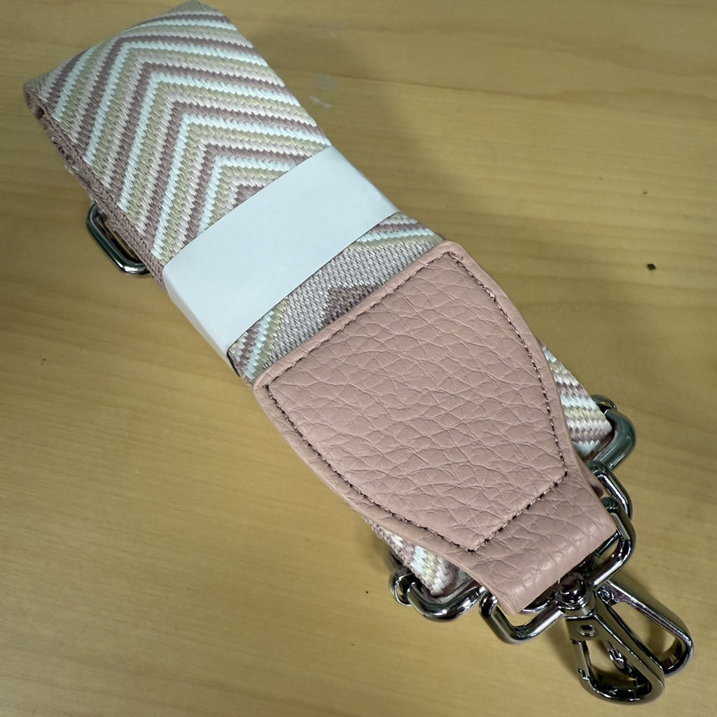 Bag Strap Baby Pink Mix Chevrons
