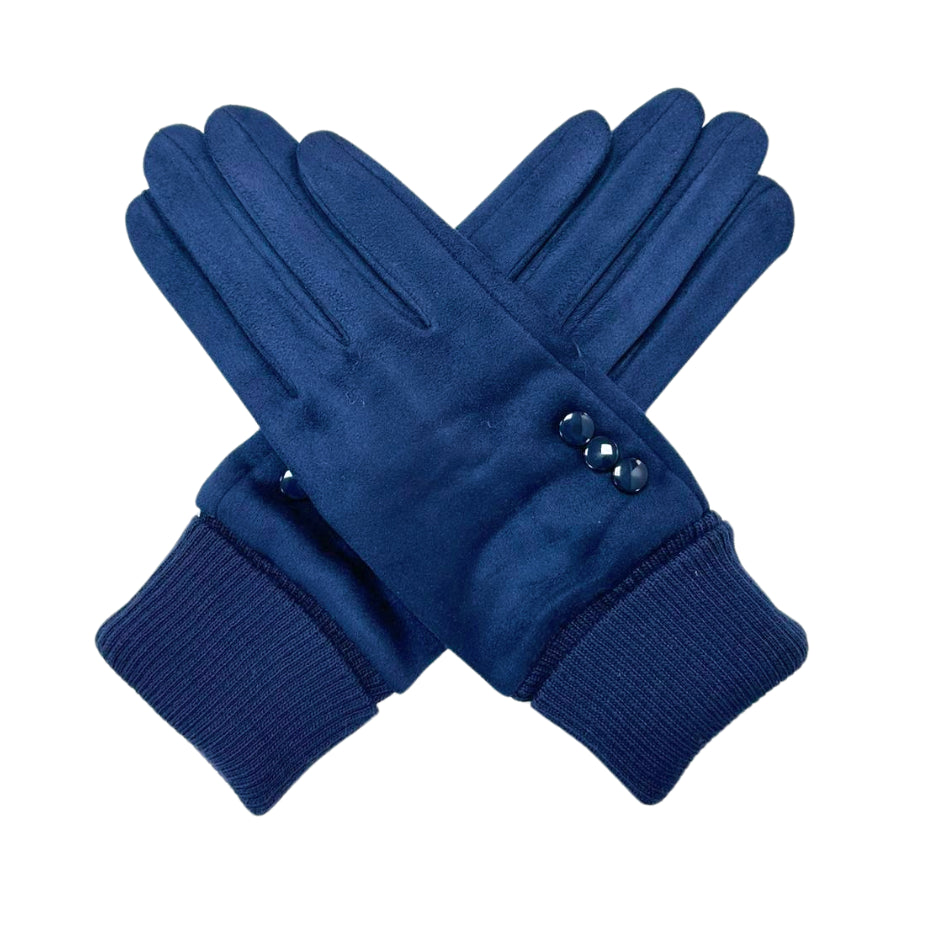 Miriam Suedette Gloves With Cuff