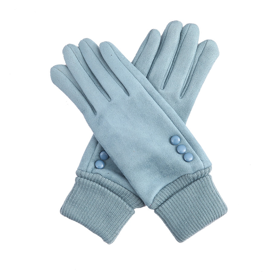 Miriam Suedette Gloves With Cuff