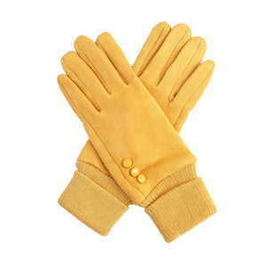 Miriam Suedette Gloves With Cuff