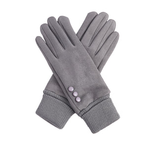 Miriam Suedette Gloves With Cuff