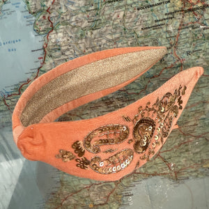 Gold Sequinned Coral Headband