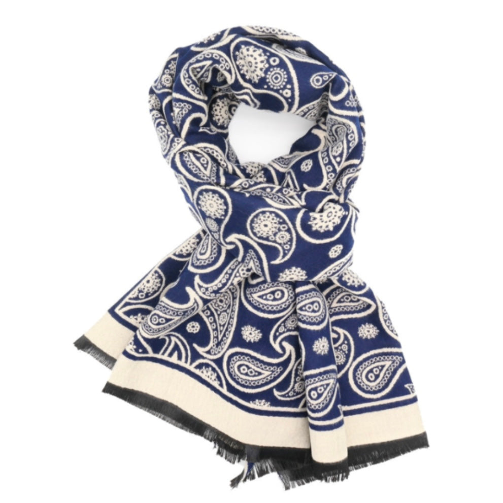 Terry Paisley Fringed Fabienne Scarf