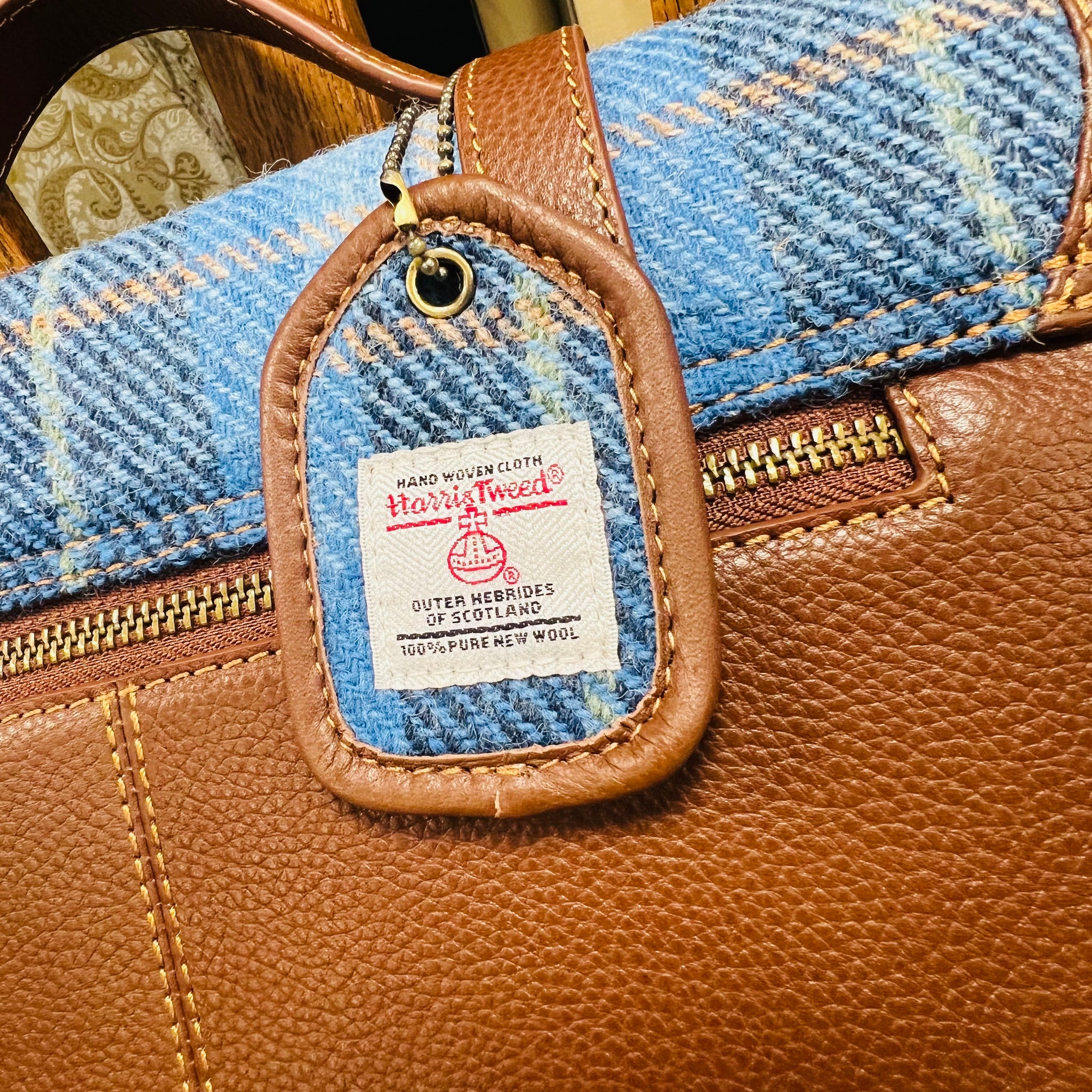 Francheska Harris Tweed & Leather Satchel Bag