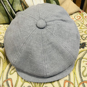 Padstow Linen Baker Boy Cap