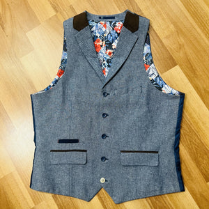 Waistcoat Blue/White Fleck 40R