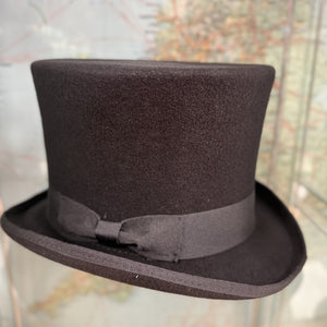 Dominique Black Wool Top Hat