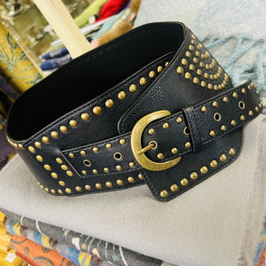 Leatherette Studded Belt