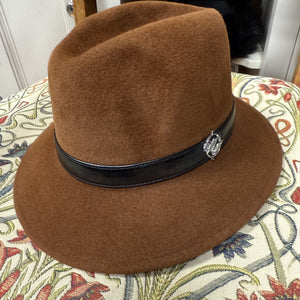 WW Fedora Cinnamon Fur Felt Hat (Small)