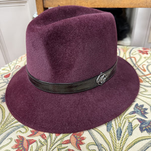 WW Fedora BlackBerry Fur Felt Hat (Small)