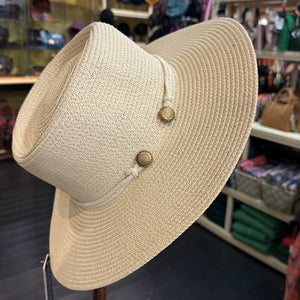Fiona Round Summer Hat With Cord