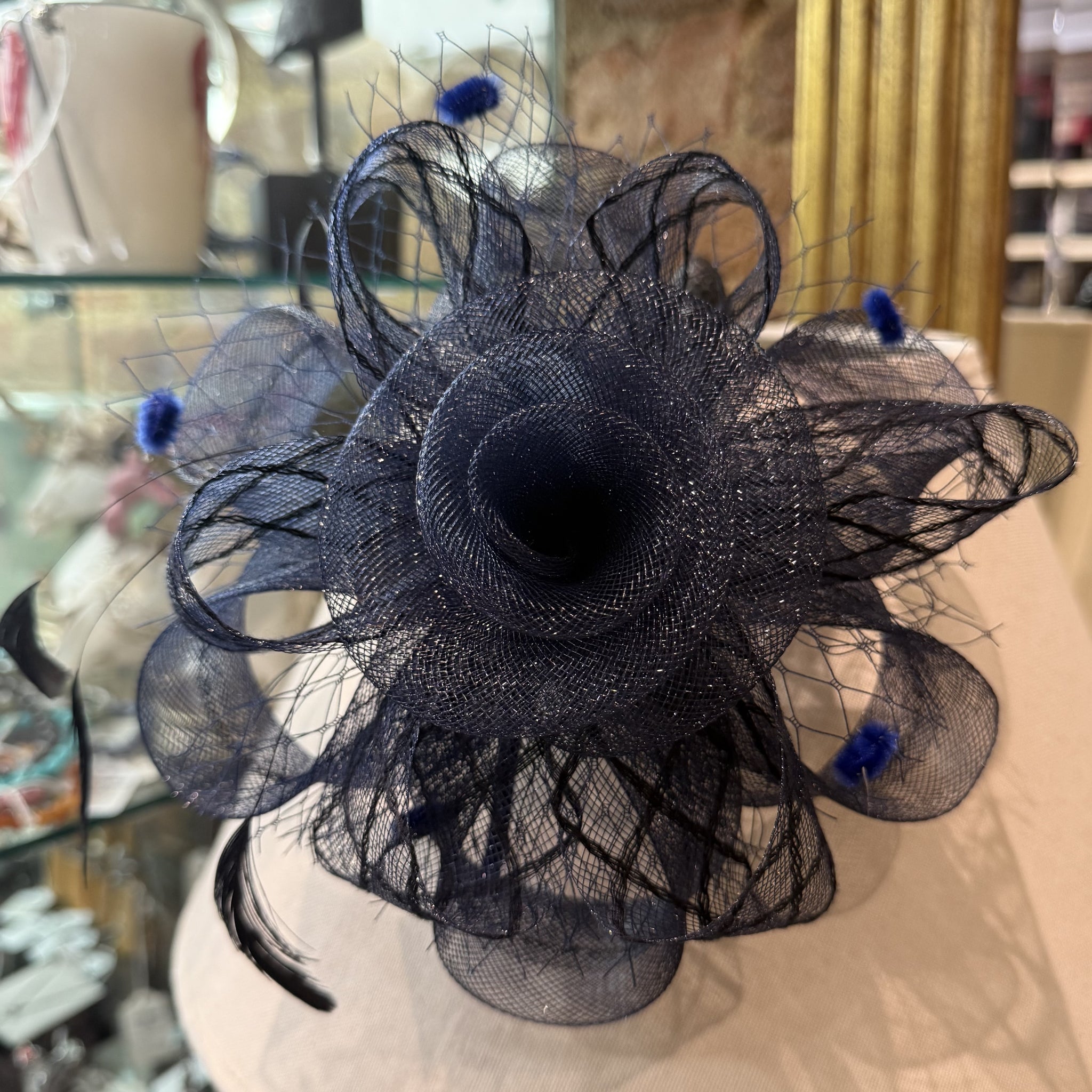 Mimi Fascinator on Covered Hairband