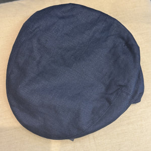 Jamie Navy Irish Linen Flat Cap