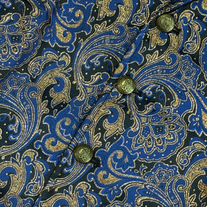 Waistcoat  - Royal Blue/Rose Gold Paisley (XL)