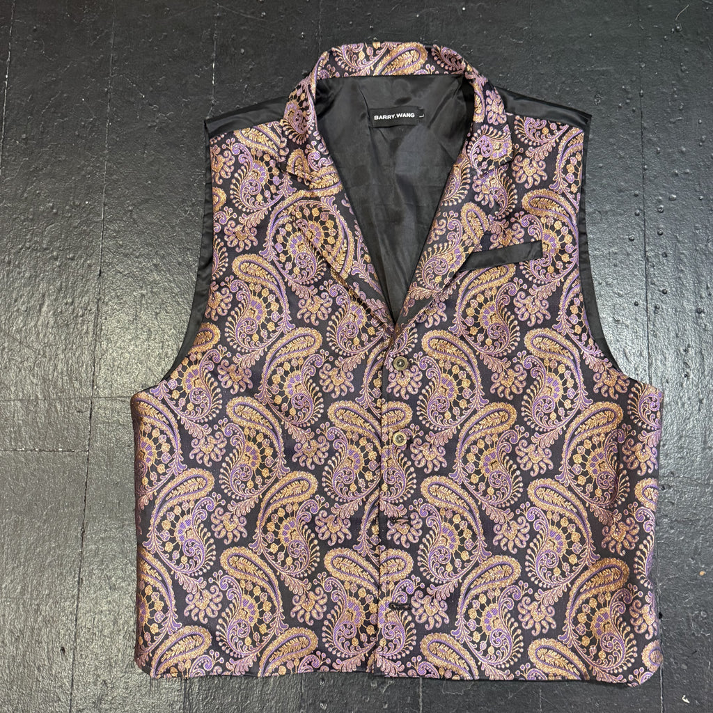 Waistcoat - Lilac Black Gold
