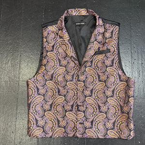 Waistcoat - Lilac Black Gold
