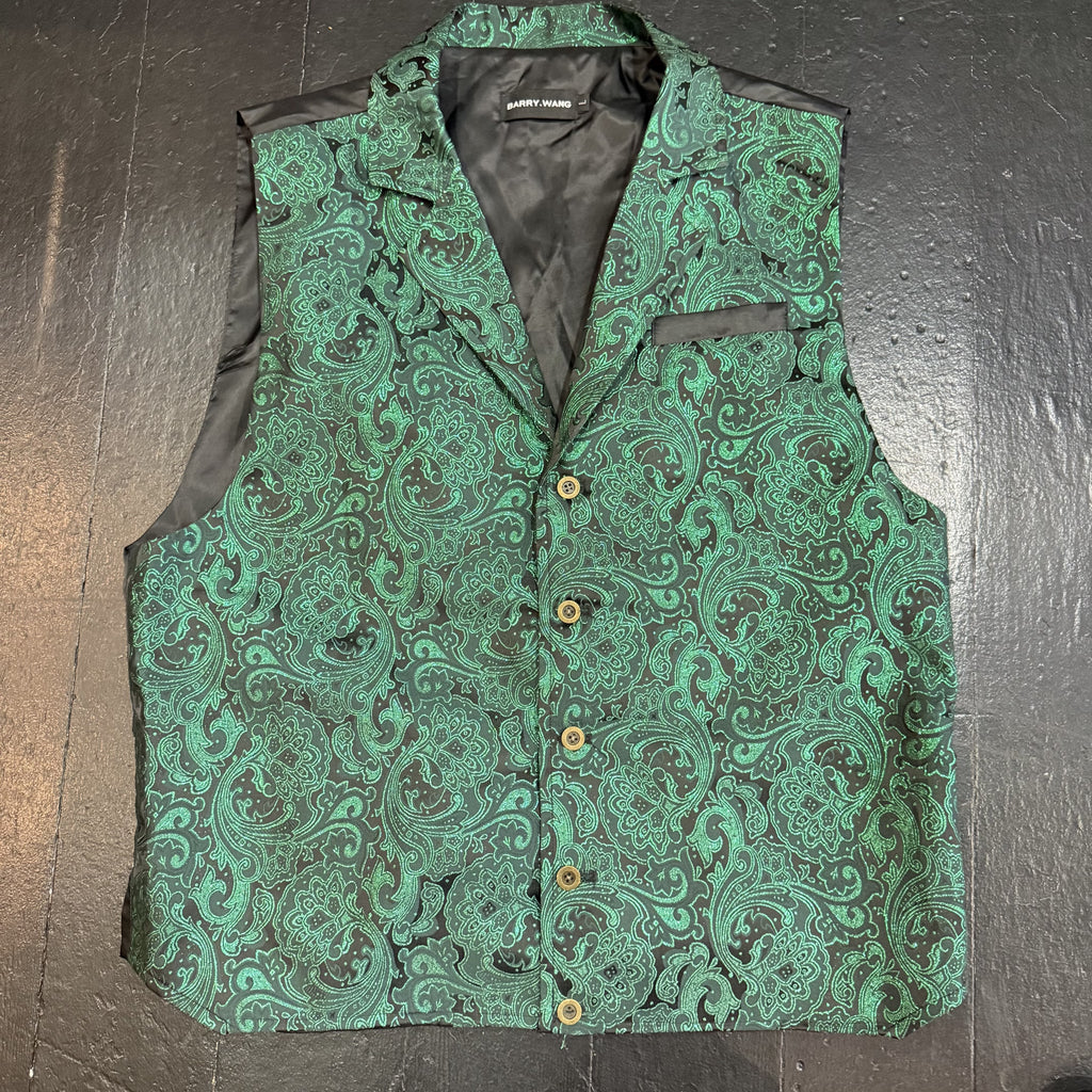 Waistcoat Black and Emerald (L)