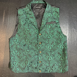 Waistcoat Black and Emerald (L)