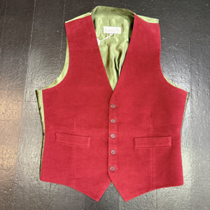 Waistcoat - Burgundy Moleskin (40R)