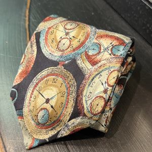 Silk Tie by Da Vinci - Clock Design