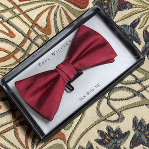 Silk Bow Tie - Burgundy/Red