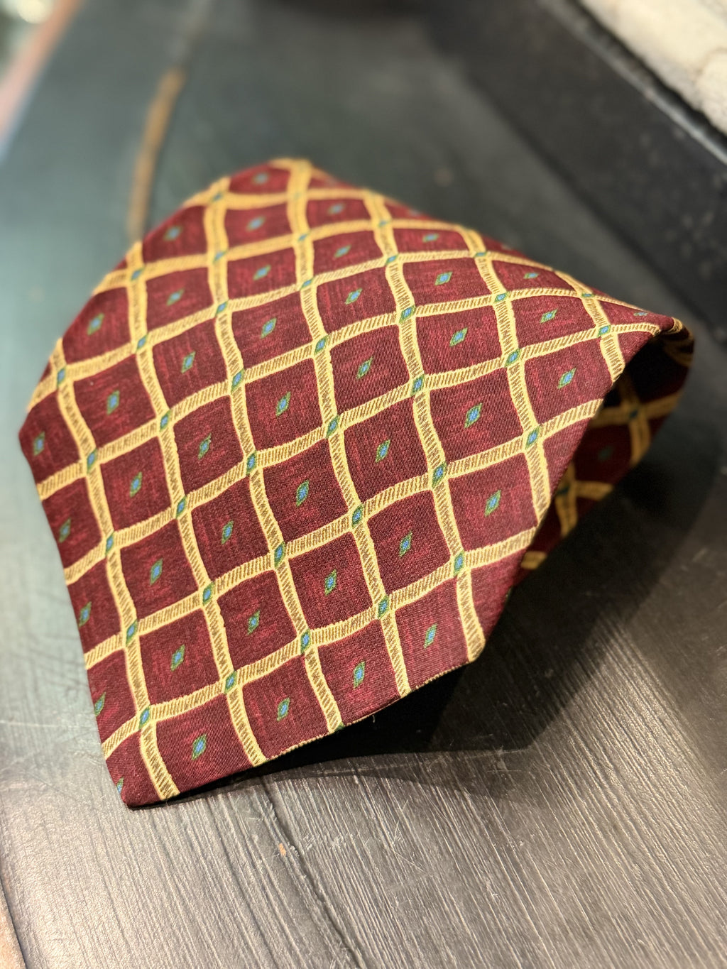 Silk Tie by Principles Wine & Gold
