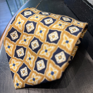 Silk Tie by Benjamin James Gold/Black
