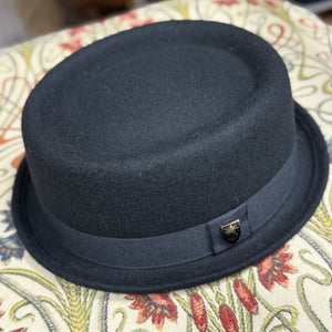 Weller Black Wool Porkpie Hat With Shield Pin