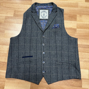 Grey Herringbone Cavani Waistcoat 42R