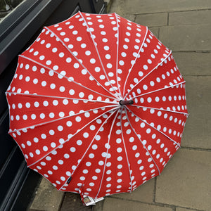 Boutique Retro Spotty Pagoda Umbrella