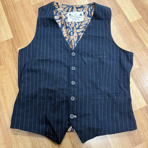 Waistcoat Navy Pin Stripe By Spitalfields 38R