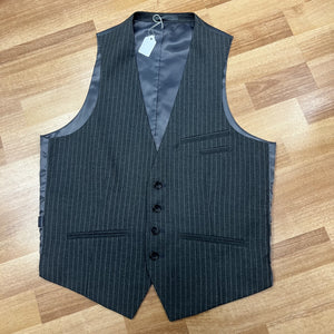 Grey Pinstripe Waistcoat by Butler & Webb