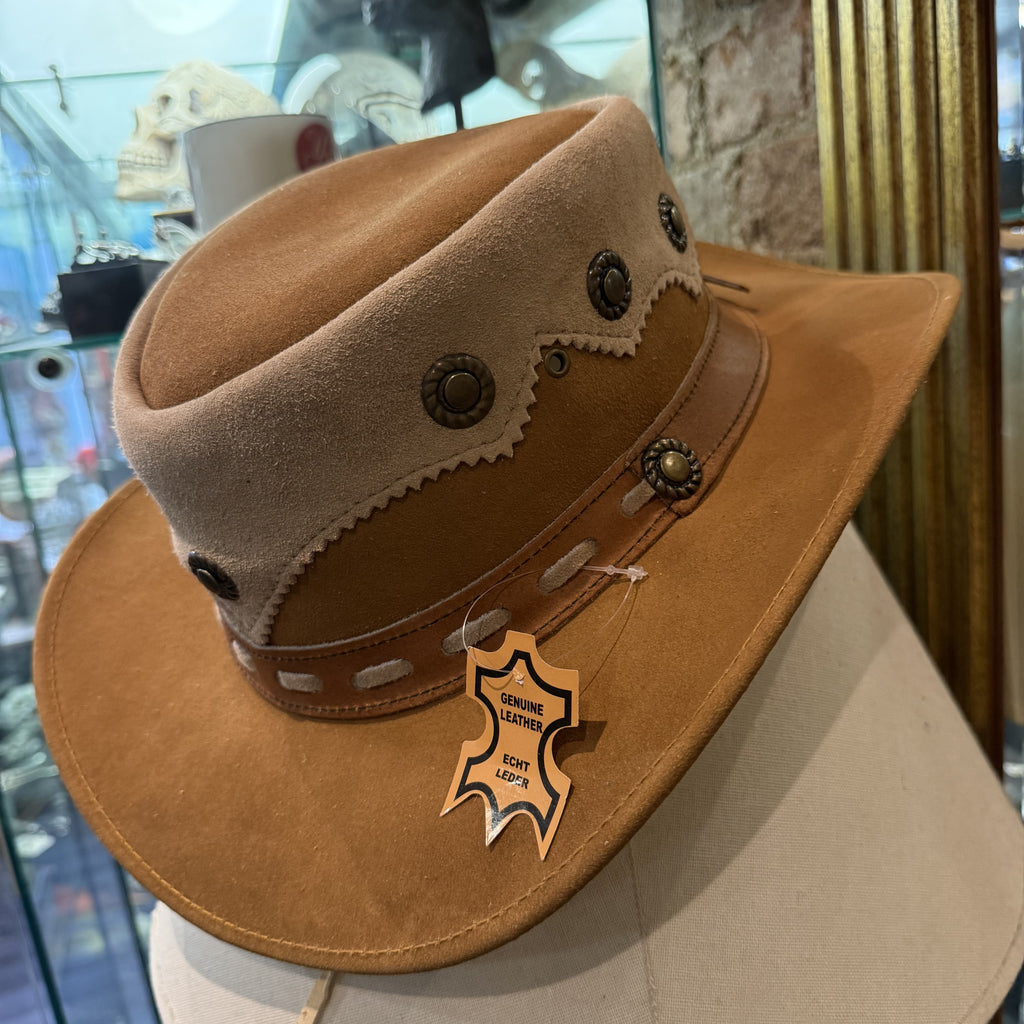 Ridge Banks Two Tone Leather Western Fedora