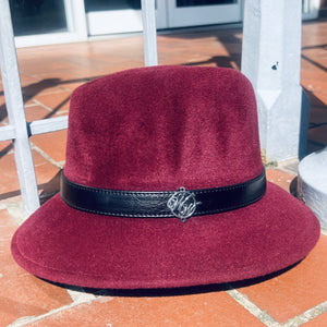 Raspberry Fur Felt London Trilby