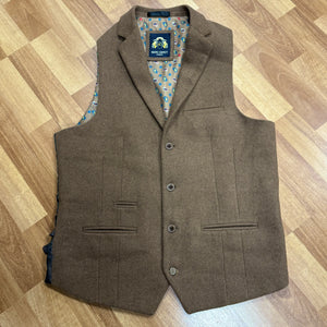 Tan Brown Waistcoat by Marc Darcy 38R