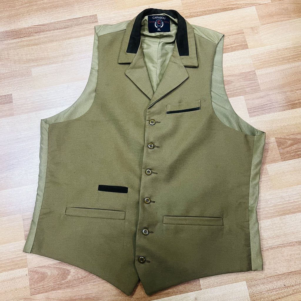 Camel Moleskin Waistcoat by Carabue (XL)