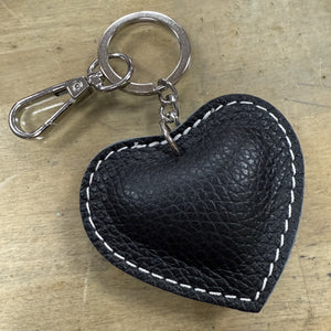 Leather Heart Key Ring