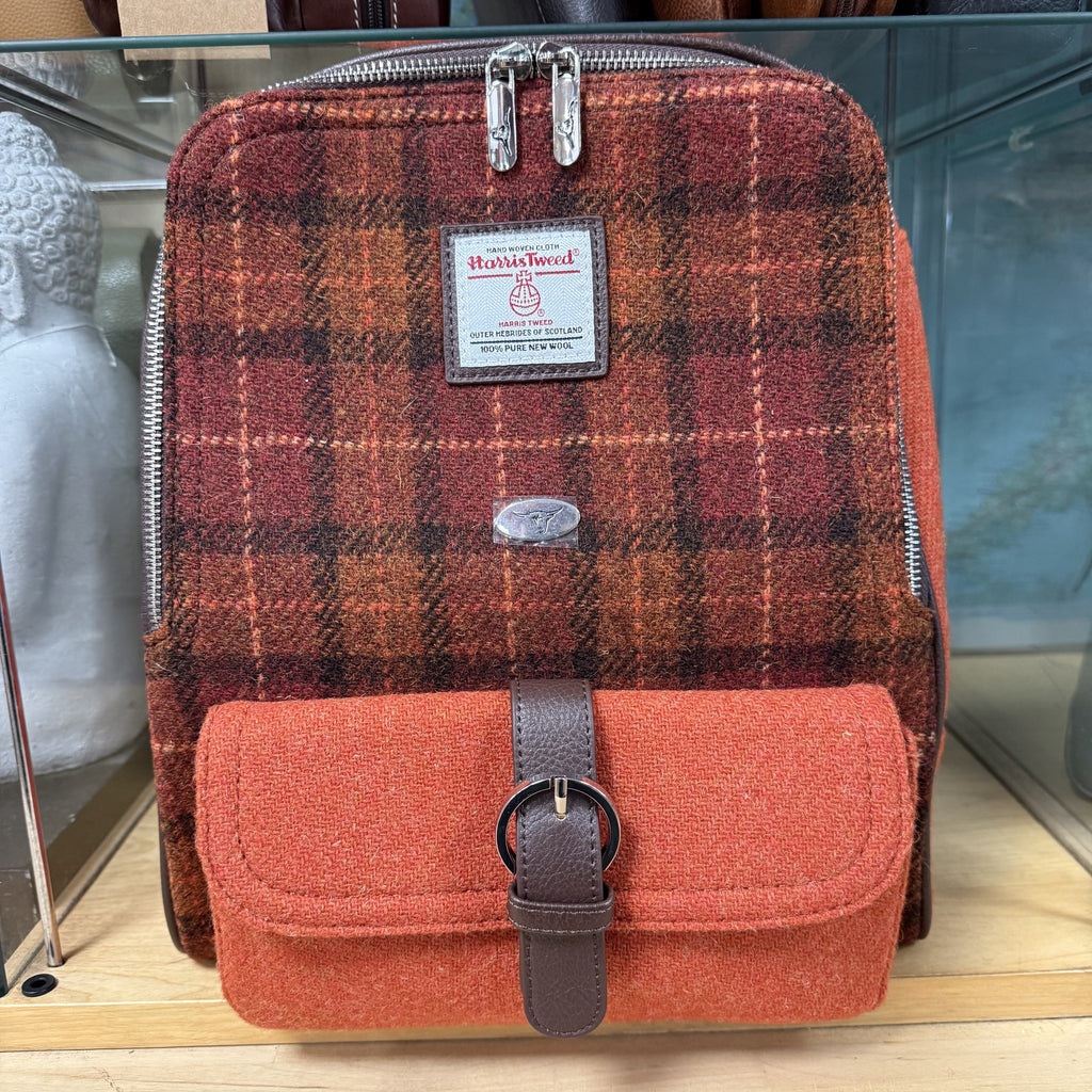 Wool Harris Tweed Naver Backpack Bag