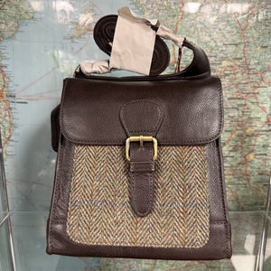 Bianca Leather & Harris Tweed Crossbody Bag