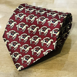 Tie - Silk Horse Racing Design